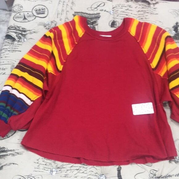 Free People Rainbow Dreams Batwing Sleeve Knit Sweater - Picture 4 of 8